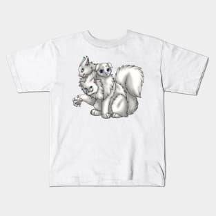 CerPURRus: White Kids T-Shirt